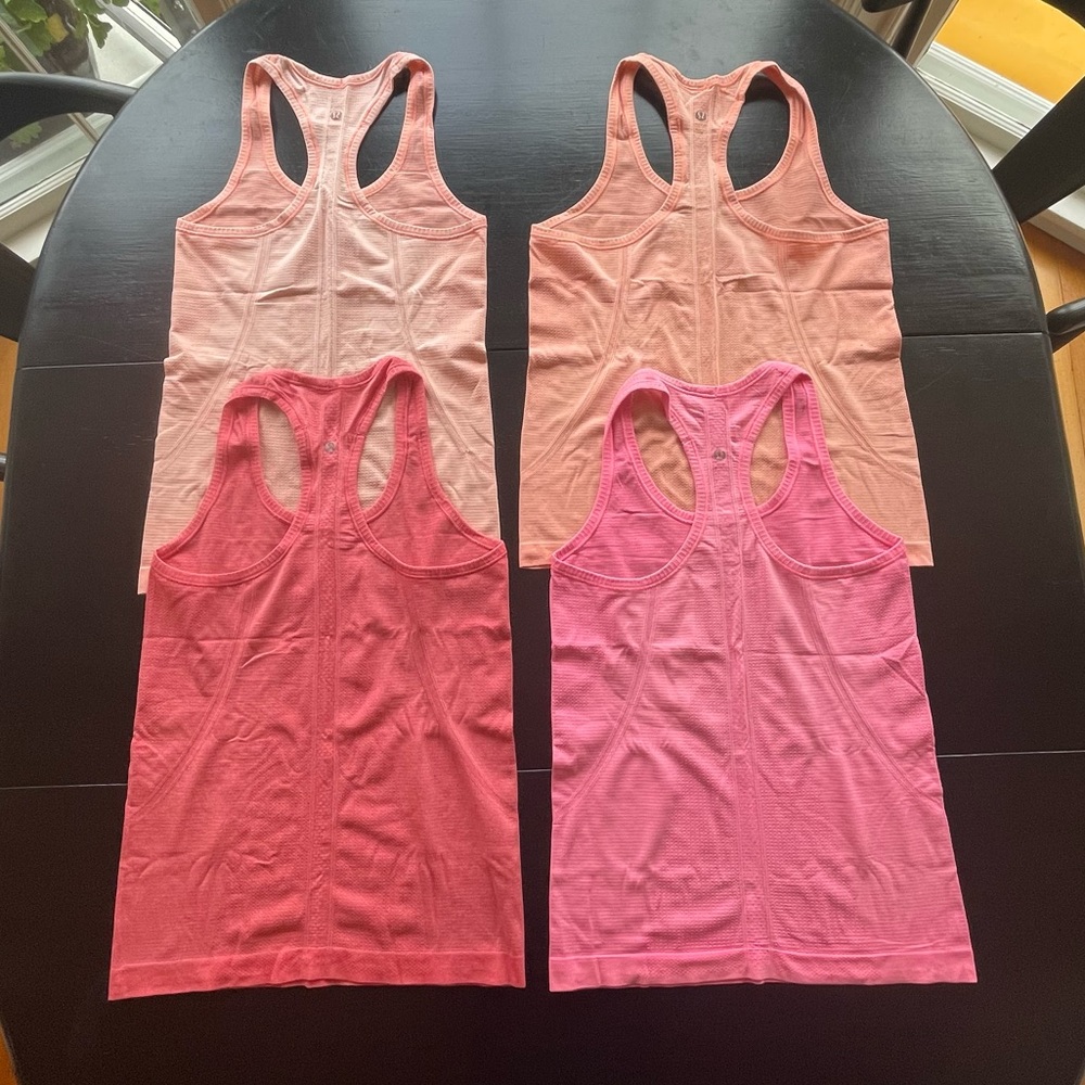 Lululemon Run Swiftly Set of Four Tank Tops